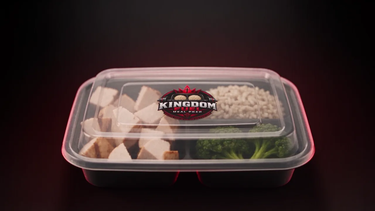 Meal container scene from the Kingdom Fuel website animation